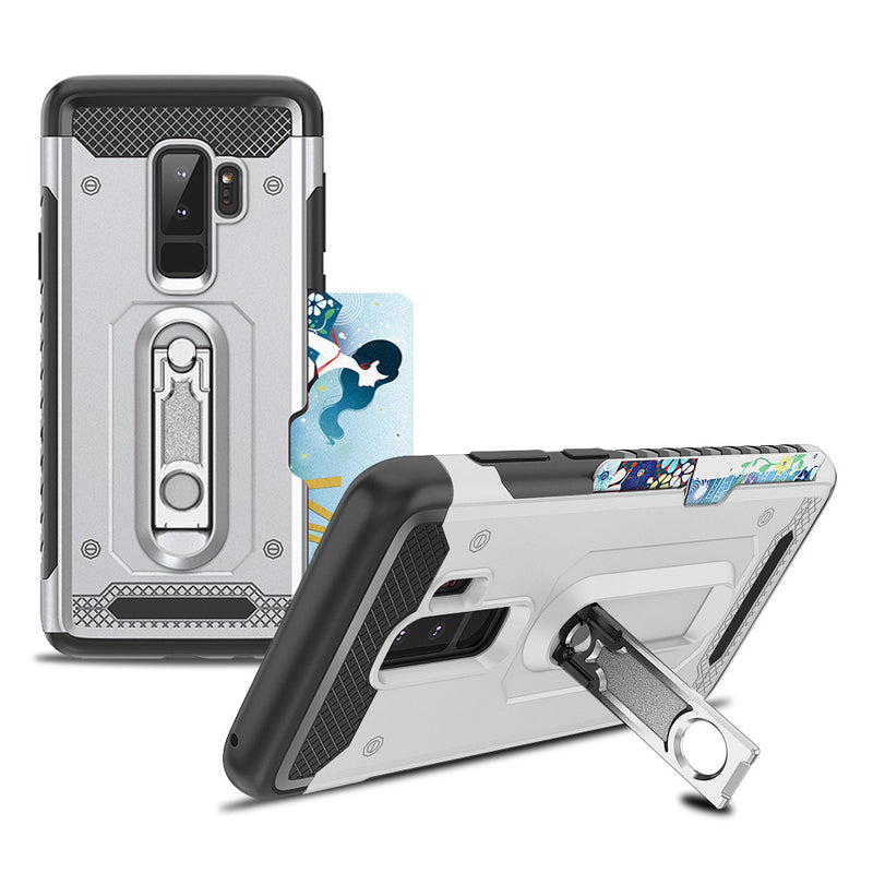 Samsung Galaxy S9 Plus Mechanic Hard Hybrid Cover Case w/stand/card slot
