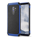 SAMSUNG GALAXY S9 PLUS TOUGH HYBRID CASE BLACK TPU + BLUE PC WITH CARBON FIBER FINISH