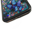 IPHONE 7 PLUS WATERFALL LIQUID CASE WITH ELECTROPLATED FRAME - COLORFUL OWL