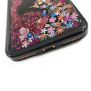 IPHONE 7 PLUS WATERFALL LIQUID CASE WITH ELECTROPLATED FRAME - COLORFUL OWL