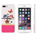 FOR IPHONE 7 PLUS  IMD CASE WITH GLITTER COLORFUL OWL