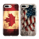 FOR IPHONE 7 PLUS PATRIOTIC VINTAGE FLAG SERIES IMD TPU CASE - FADED GLORY