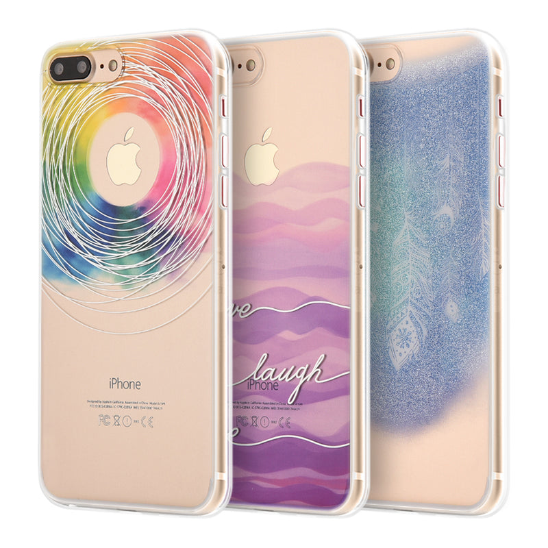 FOR IPHONE 7 PLUS TPU WATER COLOR IMD CASE - DANCING