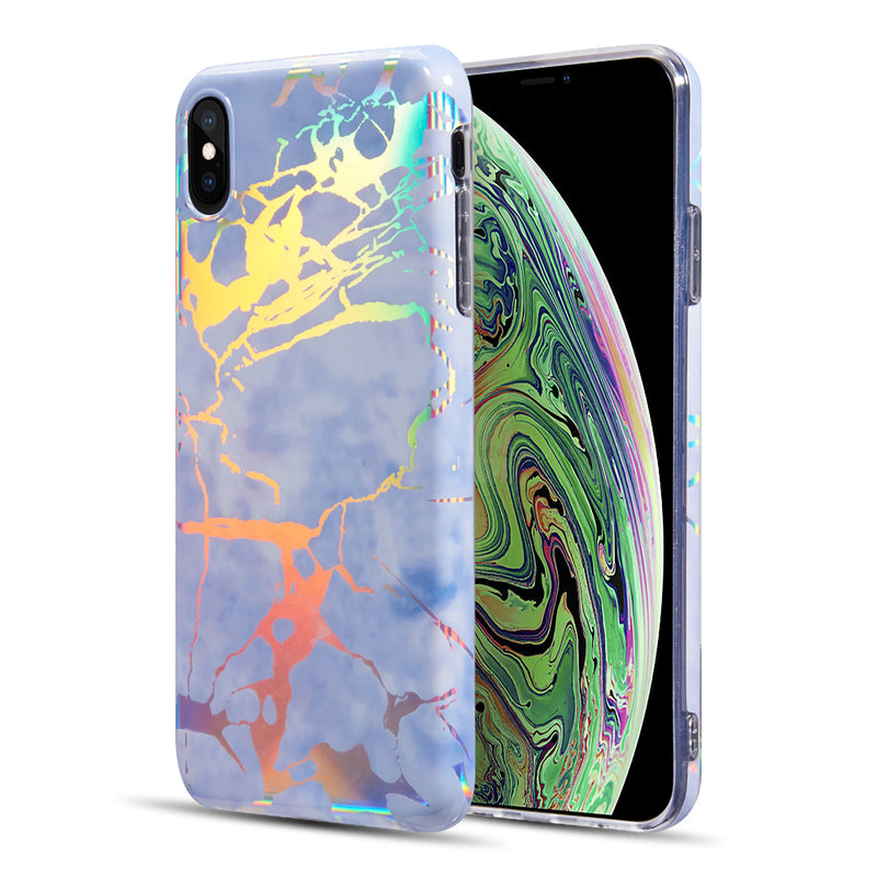 FOR IPHONE XS / X THE LIGHTNING MARBLE IMD SOFT TPU CASE -