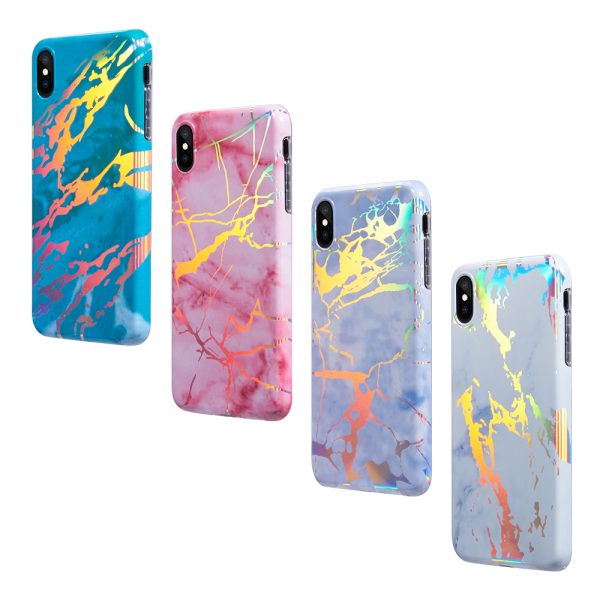 FOR IPHONE XS MAX THE LIGHTNING MARBLE IMD SOFT TPU CASE PINK
