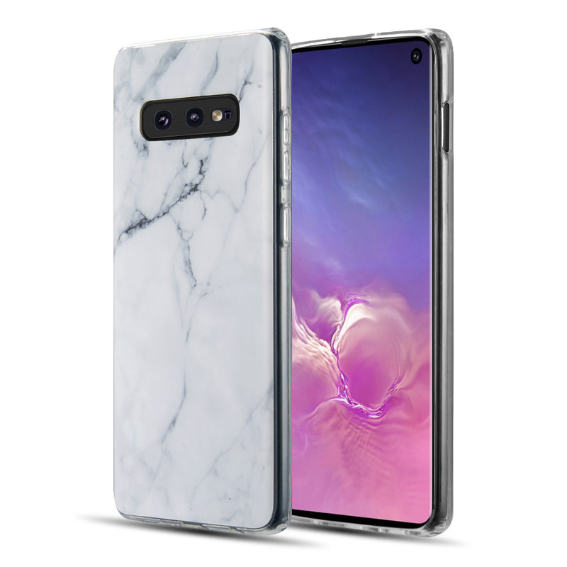 SAMSUNG GALAXY S10E MARBLE IMD SOFT TPU CASE WHITE