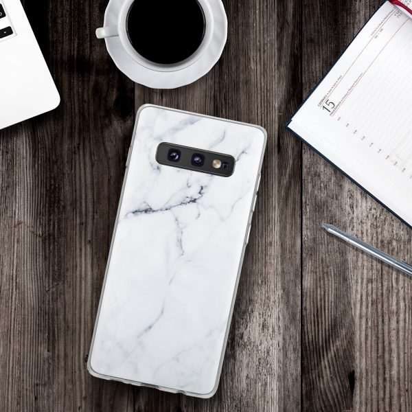 SAMSUNG GALAXY S10E MARBLE IMD SOFT TPU CASE WHITE