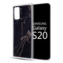 SAMSUNG GALAXY S20(6.2") SPARKLING MARBLE IMD SOFT TPU CASE -BLACK