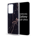 SAMSUNG GALAXY S20 ULTRA(6.9") SPARKLING MARBLE IMD SOFT TPU CASE - BLACK