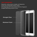 IPHONE 8 / 7 ALUMINUM FRAME TEMPERED GLASS SCREEN PROTECTOR