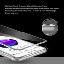 IPHONE 8 / 7 ALUMINUM FRAME TEMPERED GLASS SCREEN PROTECTOR