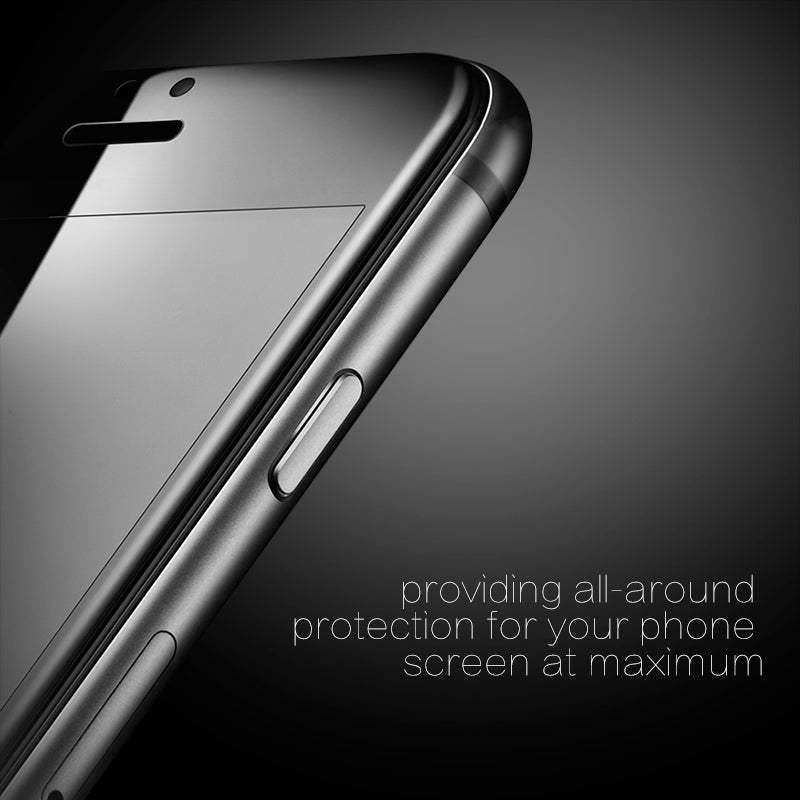 FOR IPHONE 7 3D FULL COVERAGE TEMPERED GLASS SCREEN PROTECTOR ARCING - BLACK