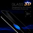 FOR IPHONE 7 3D FULL COVERAGE TEMPERED GLASS SCREEN PROTECTOR ARCING - BLACK
