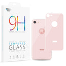 FOR IPHONE 8 BACK COVER TEMPERED GLASS RARE PLATE PROTECTOR - WHITE