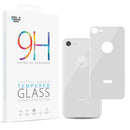 FOR IPHONE 8 BACK COVER TEMPERED GLASS RARE PLATE PROTECTOR - WHITE