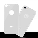 FOR IPHONE 8 BACK COVER TEMPERED GLASS RARE PLATE PROTECTOR - WHITE