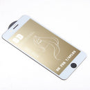 3D MIRROR TEMPERED GLASS PROTECTOR IPHONE 8/7 PLUS LIGHT GOLD TINT WHITE EDGE
