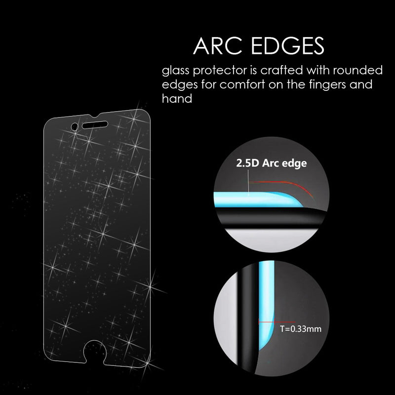 IPHONE 8 / 7 PLUS DIAMOND SPARKLE GLITTER FINGERPRINT RESISTANT TEMPERED GLASS