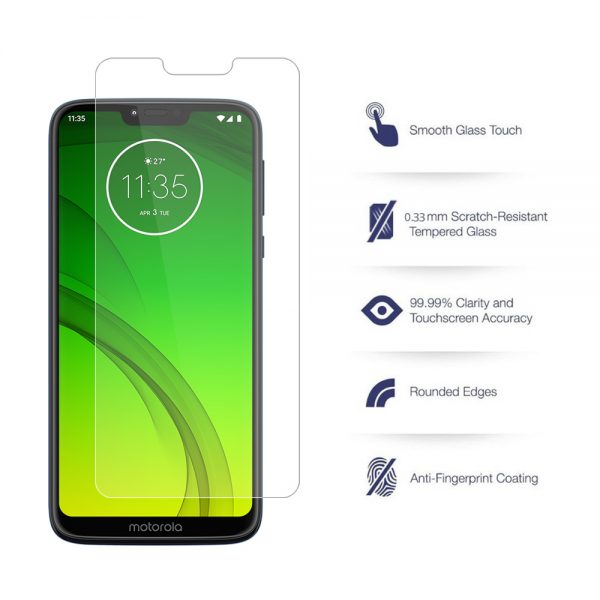 MOTO G7 POWER TEMPERED GLASS SCREEN PROTECTOR 0.26MM ARCING 2PCS
