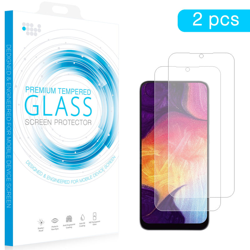 SAMSUNG GALAXY A20 / A30 / A50 TEMPERED GLASS SCREEN PROTECTOR 0.26MM ARCING 2PCS