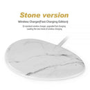 SLIM PEBBLE FAST WIRELESS CHARGING PAD SMARTPHONES AIR PODS 2 WHITE MARBLE