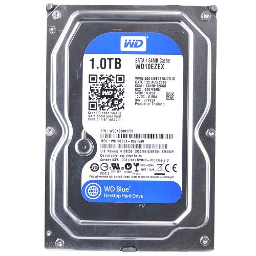 Western Digital Blue 1 Terabyte (1TB) SATA/600 7200RPM 64MB Hard Drive