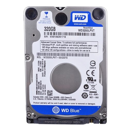 Western Digital Scorpio Blue 320GB SATA/300 5400RPM 8MB 2.5" Hard Drive