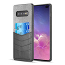 2TONE TEXTURE CANVAS  CASE W/ CARD SLOT FOR SAMSUNG GALAXY S10 PLUS