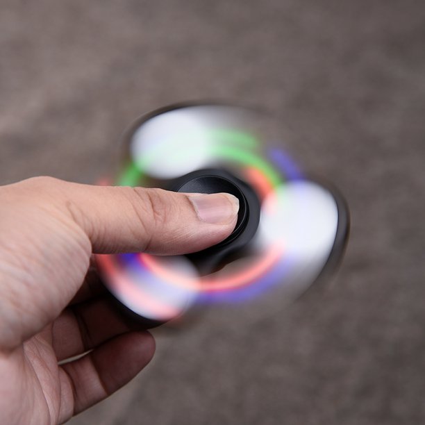 SimplyASP Tech Finger Spinners with LED Black