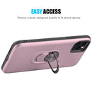 RUBBERIZED ANTI SLIPPERY CASE WITH METAL ROTATABLE RINGSTAND for IPHONE 11 PRO