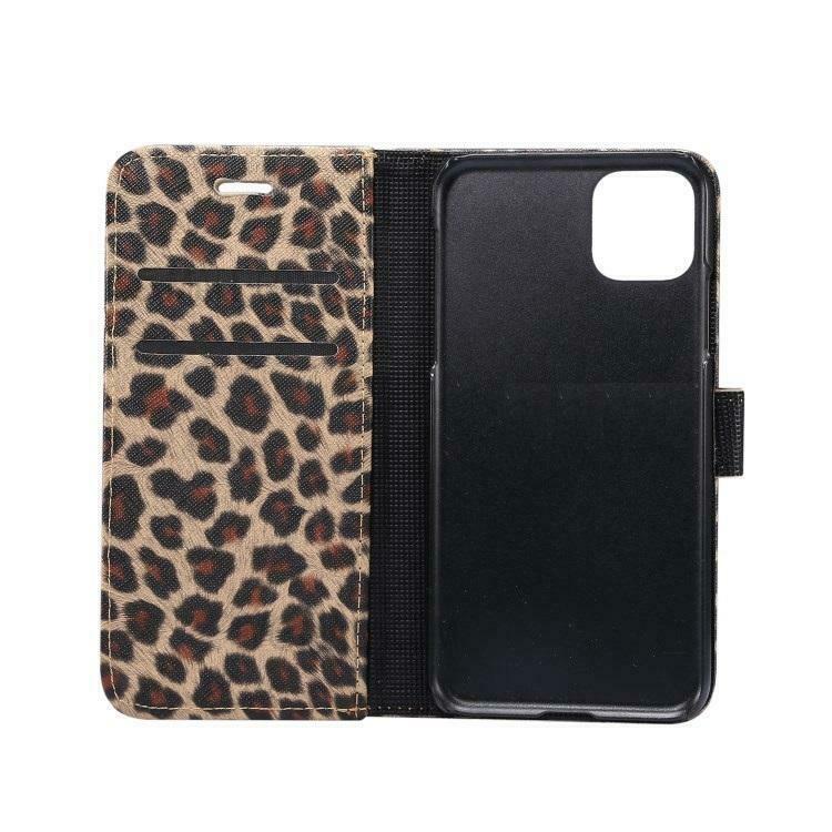 Leopard Texture Wallet Leather Case with Stand Phone Cover for iPhone 11