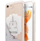 IPHONE SE (2020) /8/7/6 WATERFALL LIQUID SPARKLING QUICKSAND CASE-PINK FLOWER