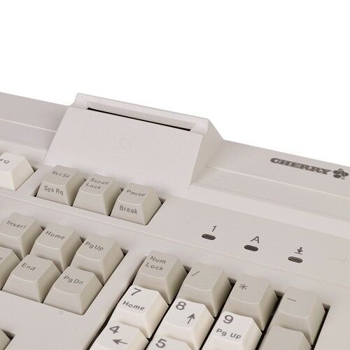 Cherry 104-Key Advanced Perf PS/2 Keyboard w/9-pin Serial Port Smart Card Reader