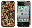 Spot Diamond Case for iPhone 4/4S - Silver Spring Flower