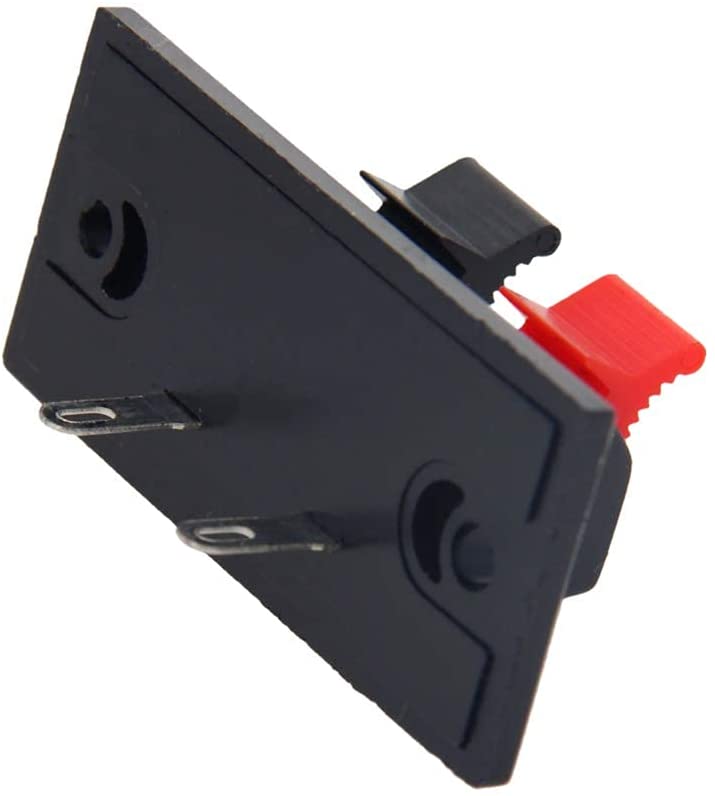 SimplyASP Tech 2-Way Speaker Terminal Strip, Spring Push, 4-Pack
