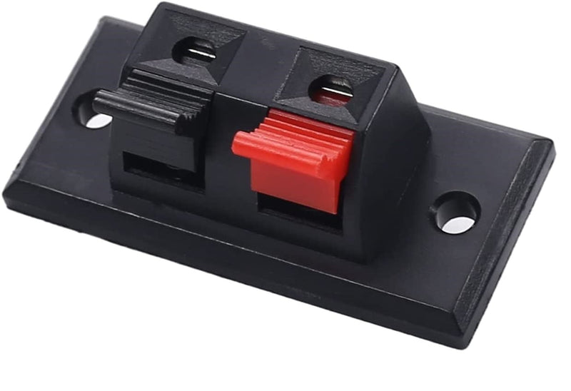 SimplyASP Tech 2-Way Speaker Terminal Strip, Spring Push, 4-Pack