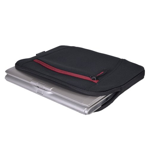 Targus Water-Resistant Notebook Slip Case w/ Pocket Fits 12" Notebooks Red Black