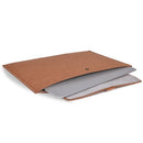 Wool Felt Sleeve Laptop Cover w/Snap-On Button Closure Fits 11" Laptops Brown